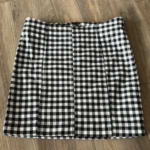 Free People Modern Fem Gingham Mini Skirt